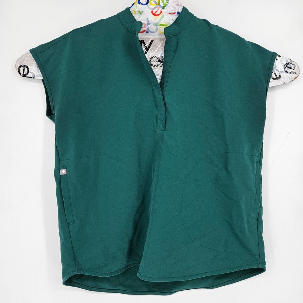 Figs Scrub Top Womens Extra Small Rafaela Oversized Healthcare Green Nurses